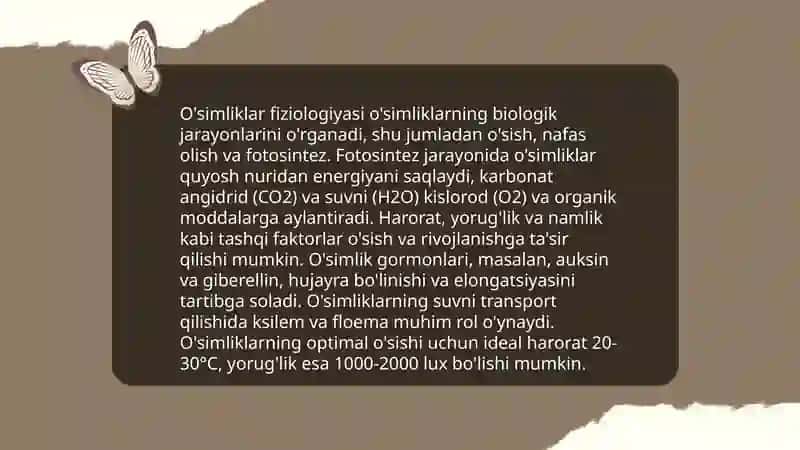 O'simliklar fiziologiyasi 3