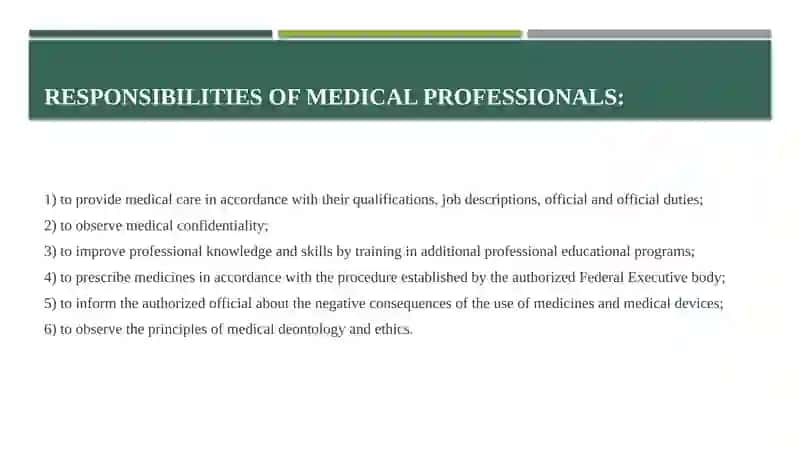 RIGHTS, OBLIGATIONS AND RESTRICTIONS OF MEDICAL AND PHARMACEUTICAL WORKERS 3