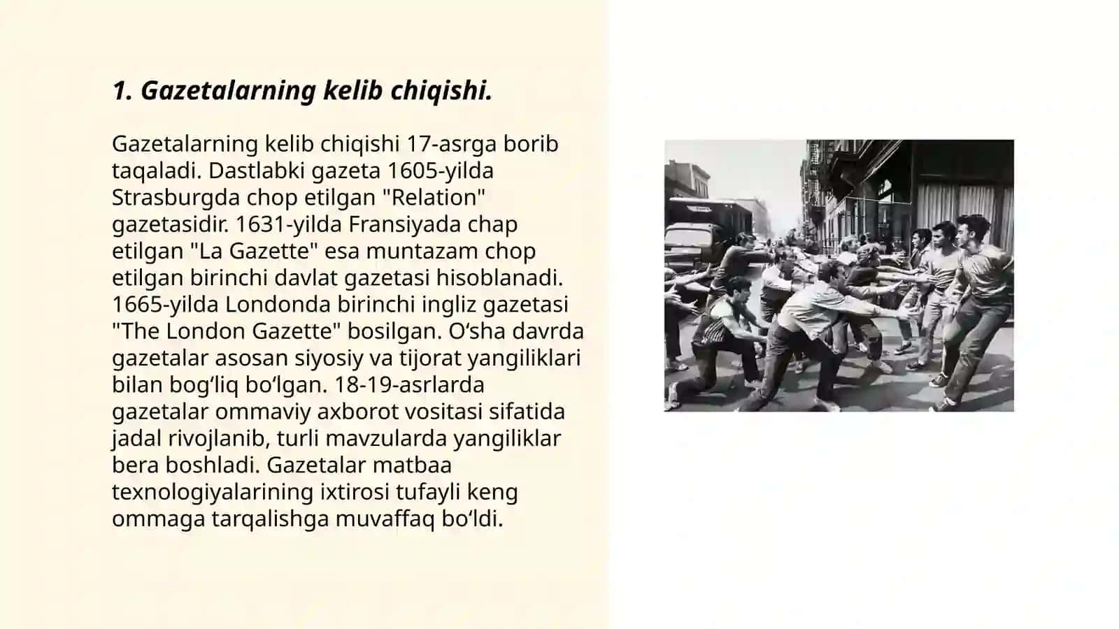 Gazetalarning dastlabki koʻrinishlari axborotni xalqqa yetkazish shakllari 3