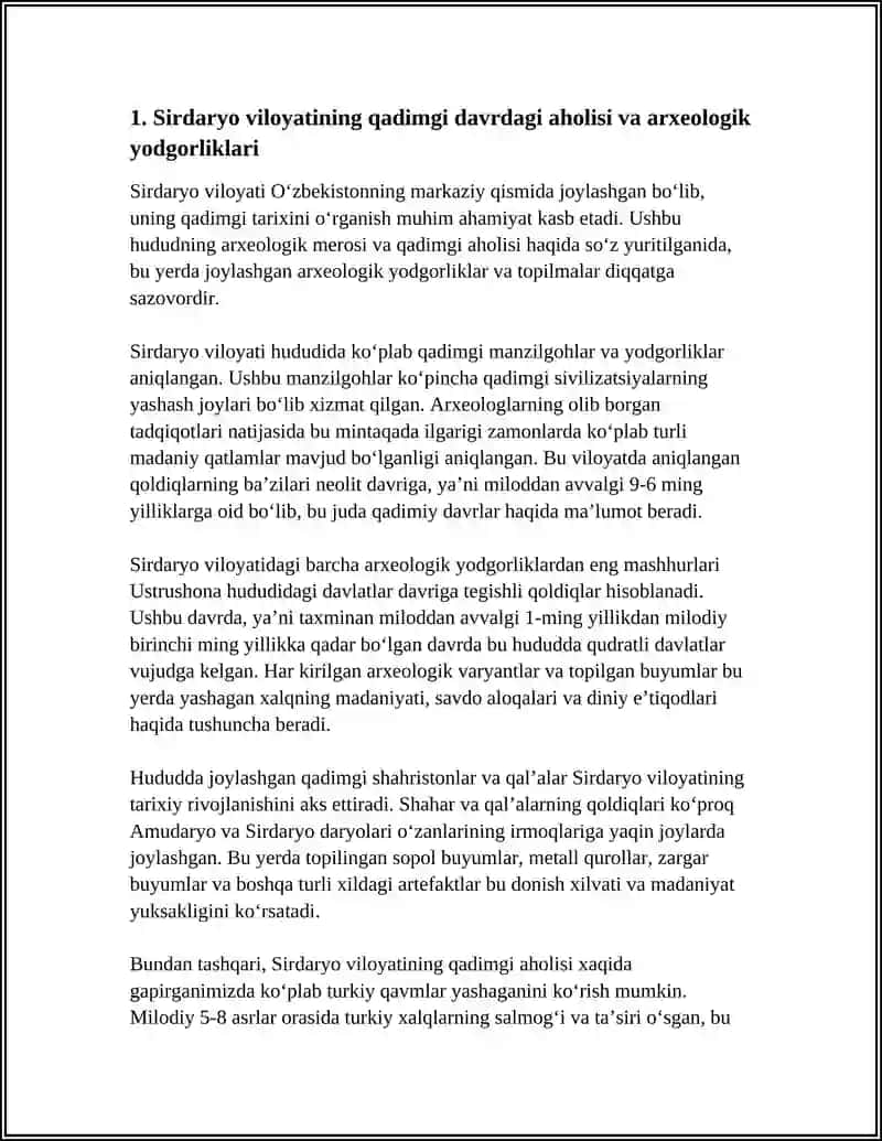 SIRDARYO VILOYATINING TARIXI 3