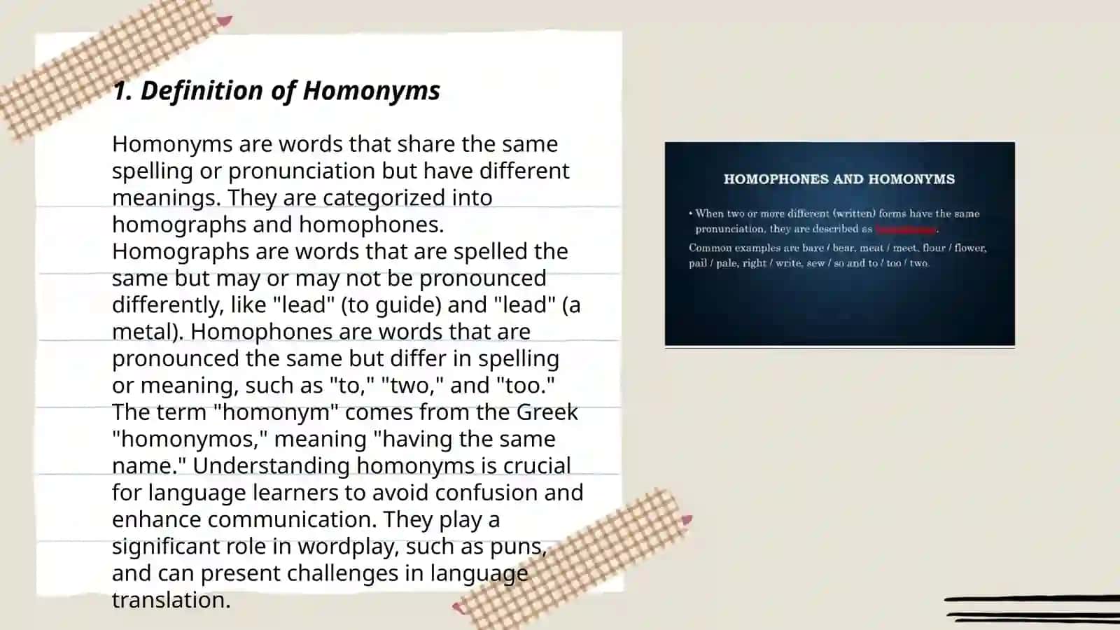 Homonyms 3