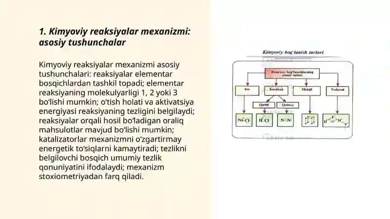 Kimyoviy reyaksiyalarning mexanizmi.Kimyoviy jarayonlarning sodiq bo'lish shartlari 3