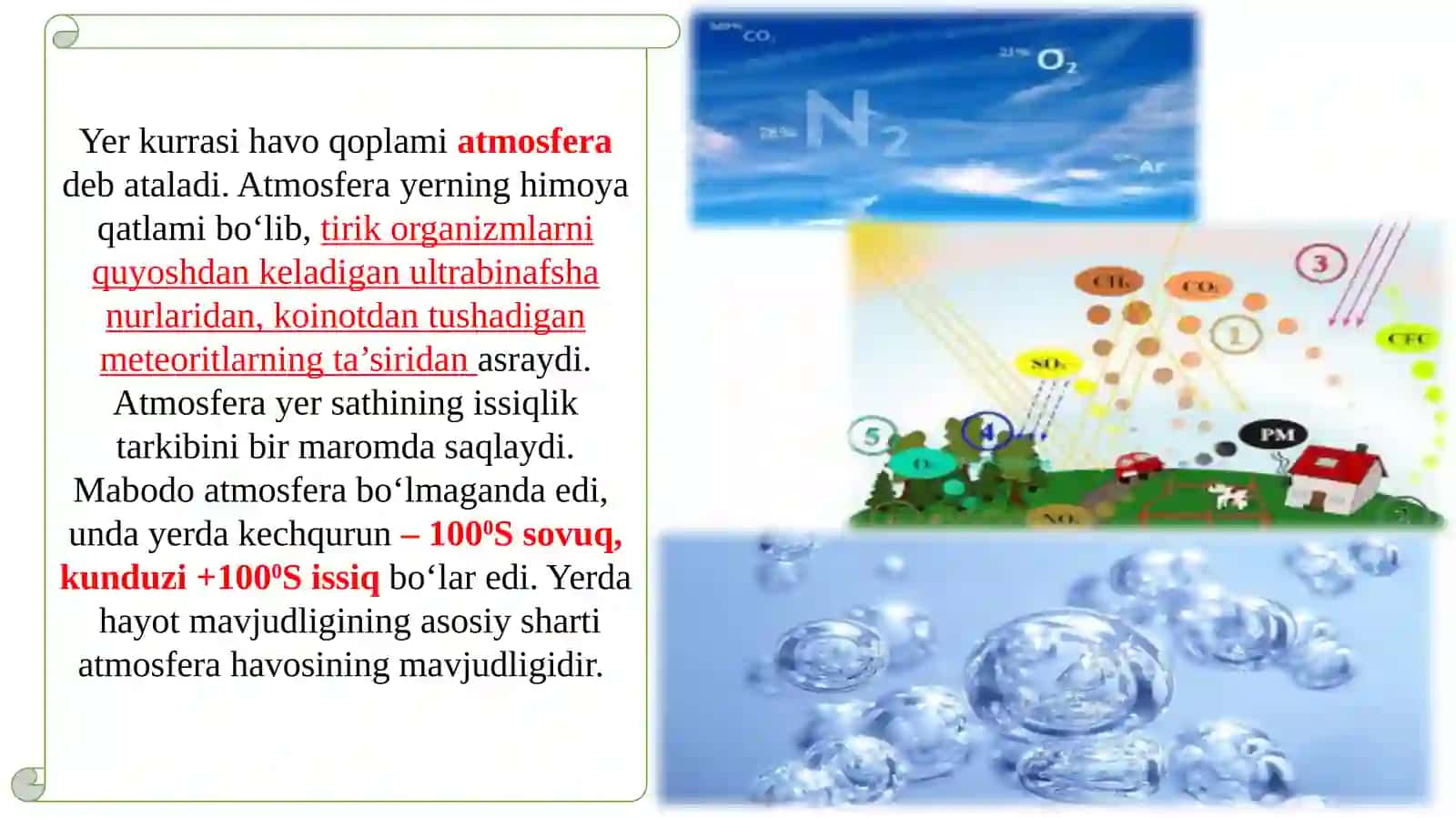 Atmosfera havosi: ahamiyati, tuzilishi, tarkibi va uni ifloslovchi manbalar 3