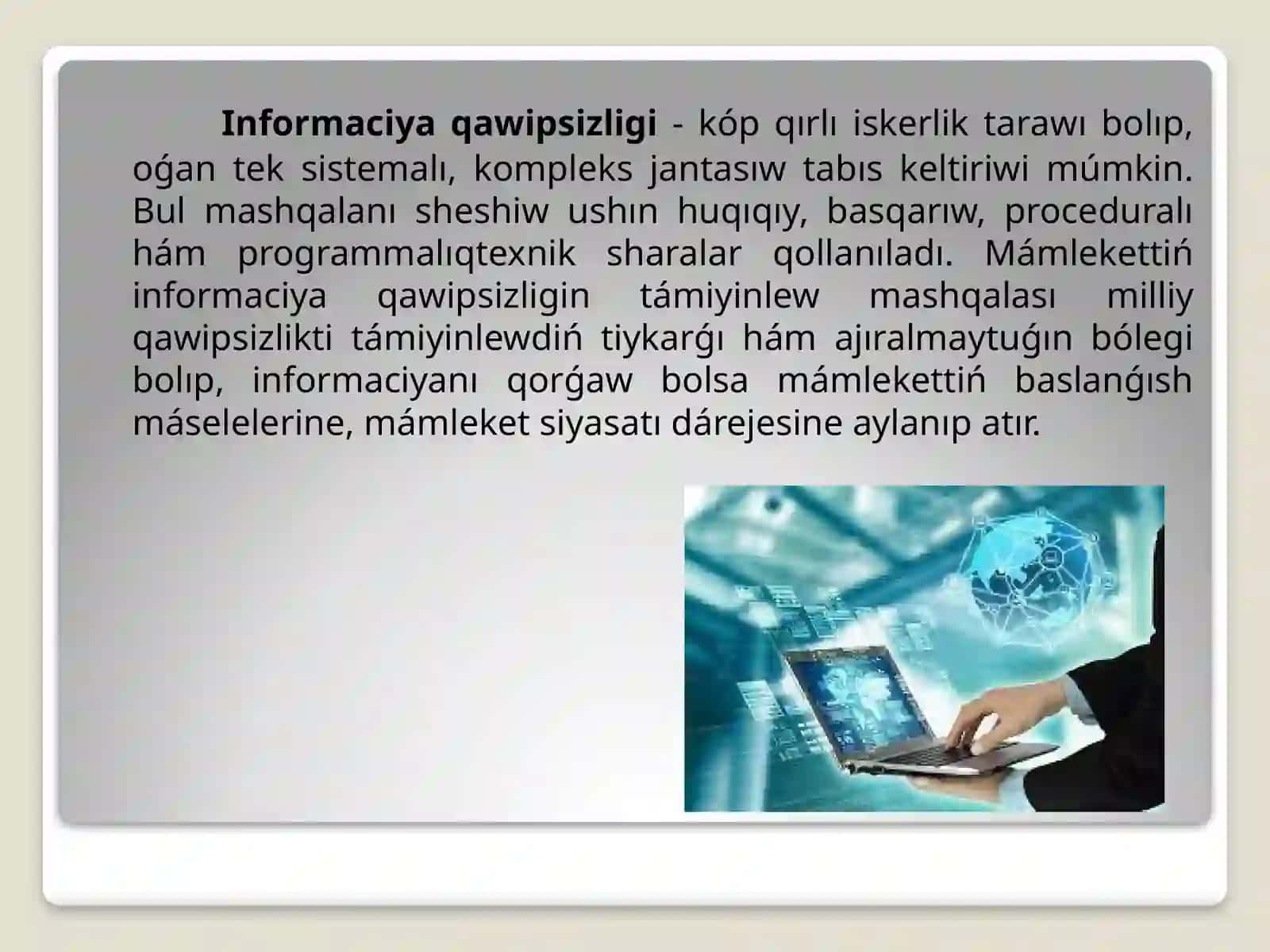 Informacion qawipsizliktin Ozbekstan Respublikasi qawipsizligindegi orni 3