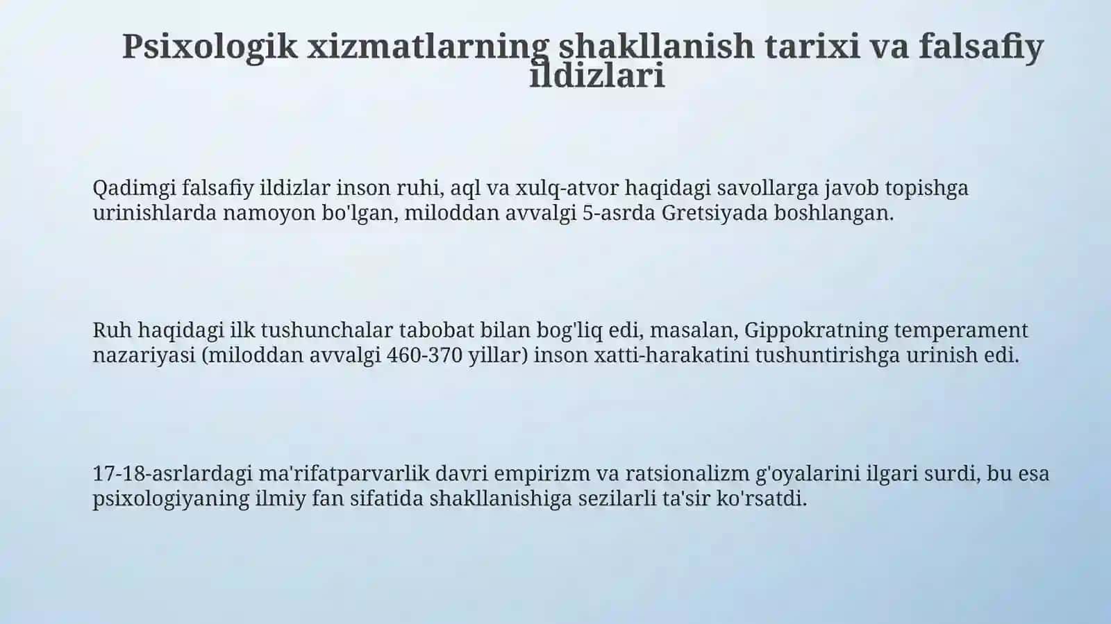 Psixologik xizmatni tashkili etish tarixi 3