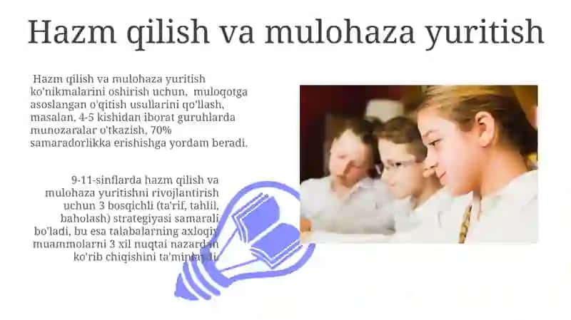 9 – 10 - 11 sinflar davriy fanlari o'qitish uslubi 3