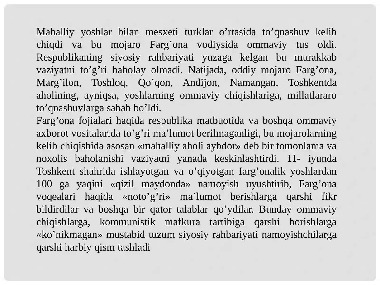 О’ZBEKISTON MUSTAQILLIKKA ERISHISHI ARAFASIDA O‘ZBEKISTONDAGI  IJTIMOIY-SIYOSIY JARAYONLAR 3