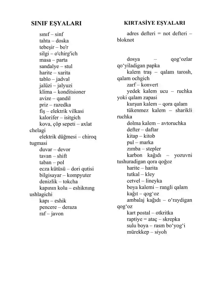 turk tili kerakli lug’atlar 3