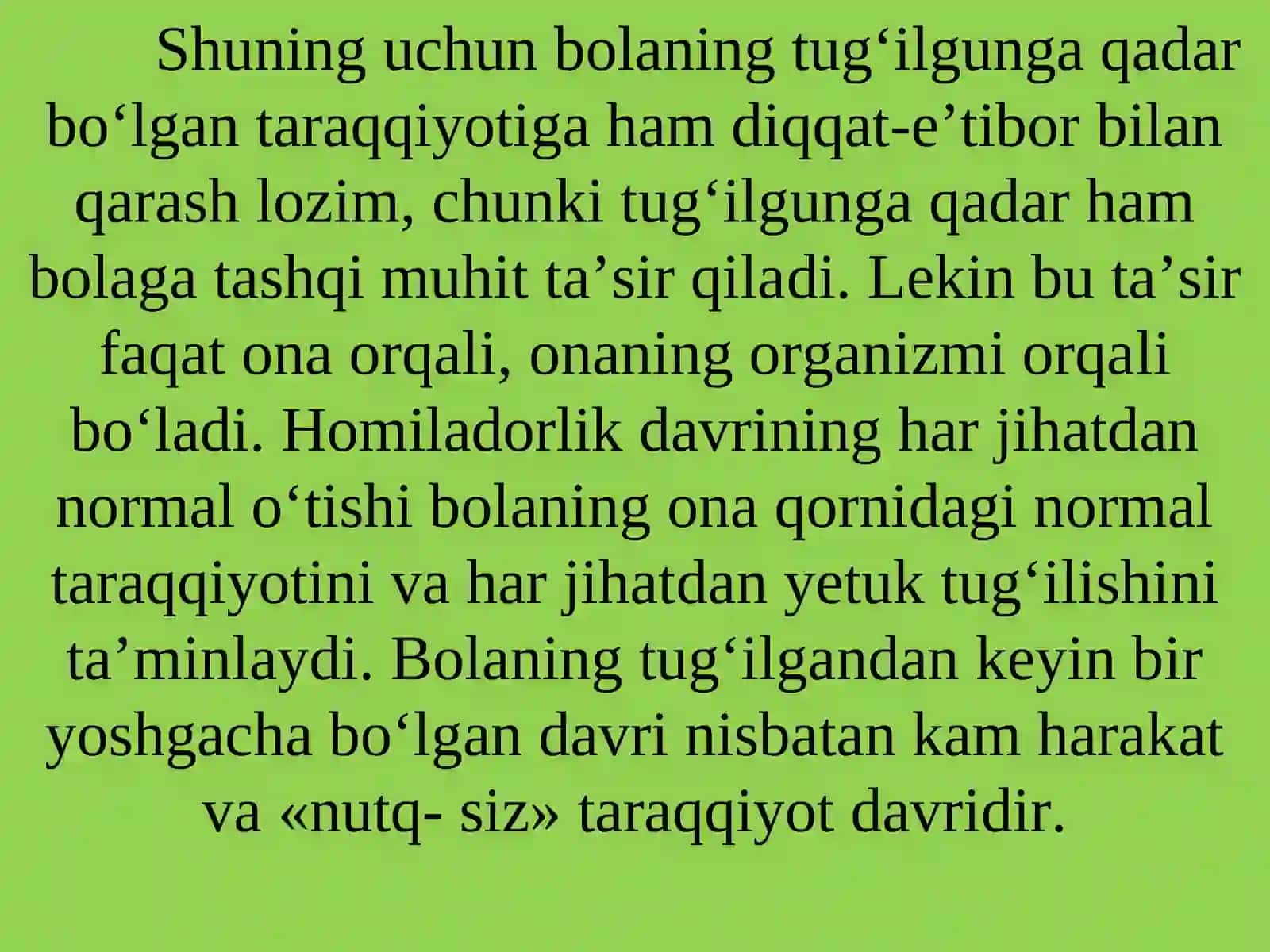 Chaqaloqlik va ilk bolalik davrining psixologik xususiyatlari 3