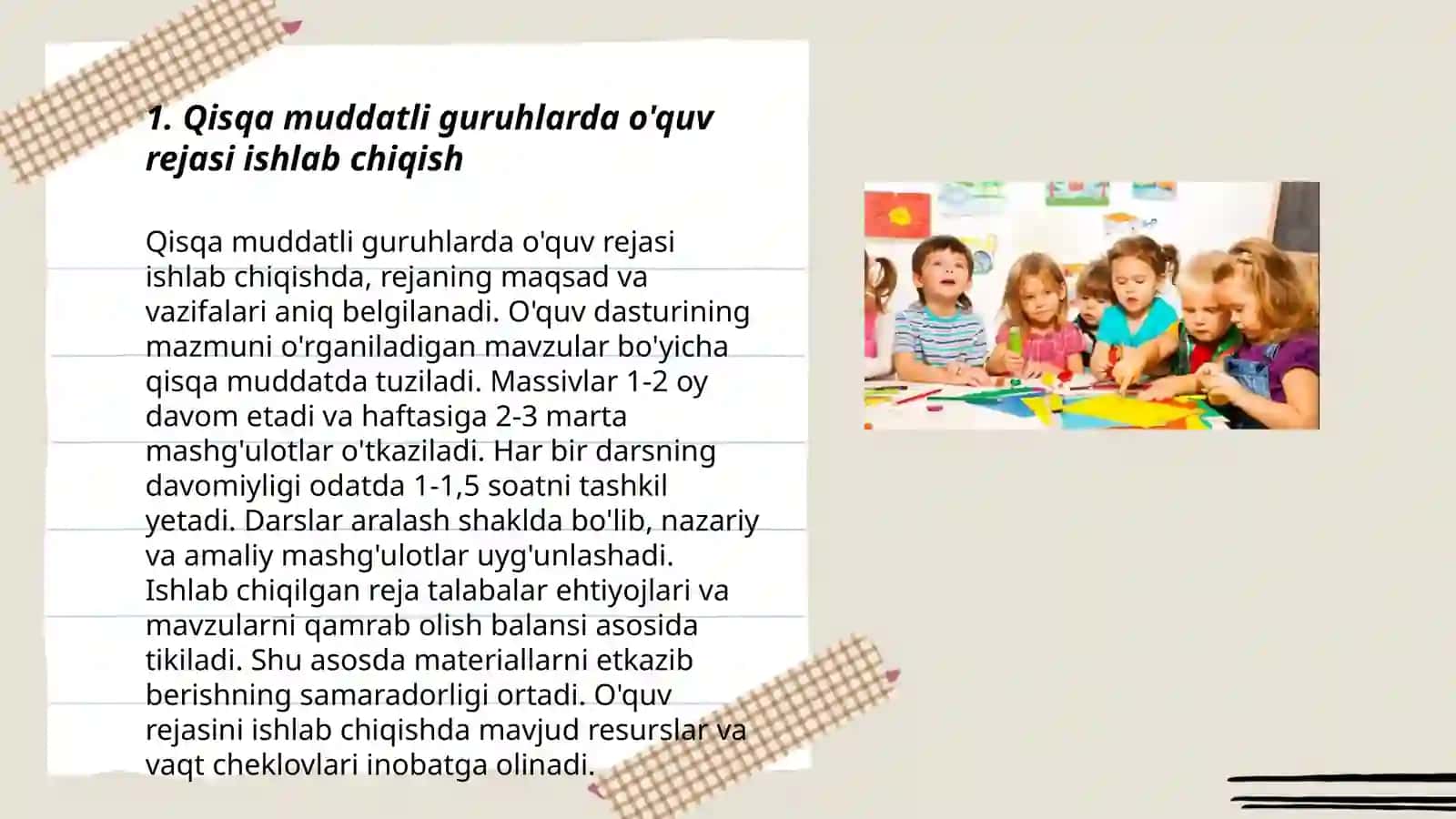 Qisqa muddatli guruhlarda talim- tarbiya jarayoni 3
