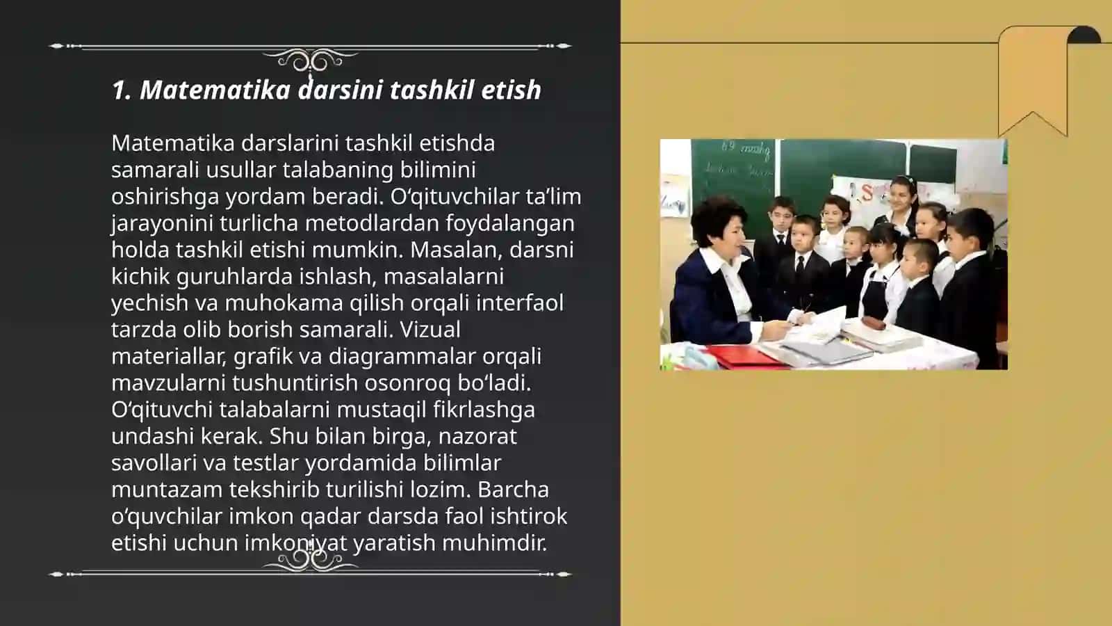 Matematika darslarini tashkil etish 3