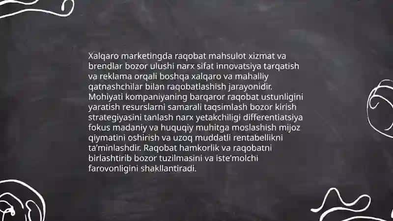 Xalqaro marketingdan raqobat tushunchasi mohiyati 3