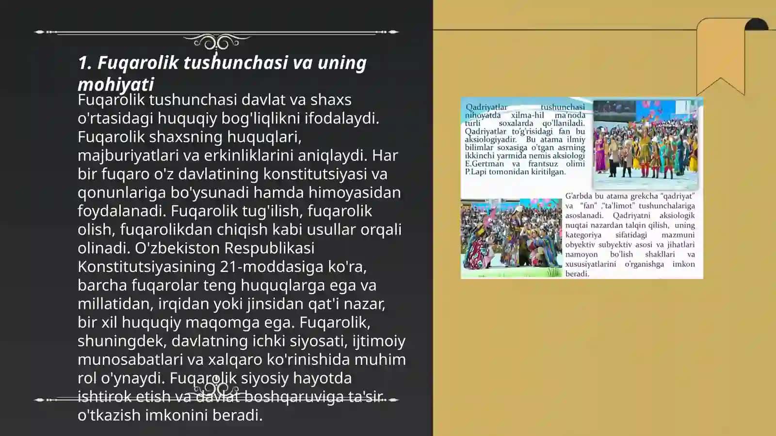 Oʻzbekiston RESPUBLIKASI KONSTITUTSIYASIDAGI FUQOROLIK TUSHUNCHASI 3