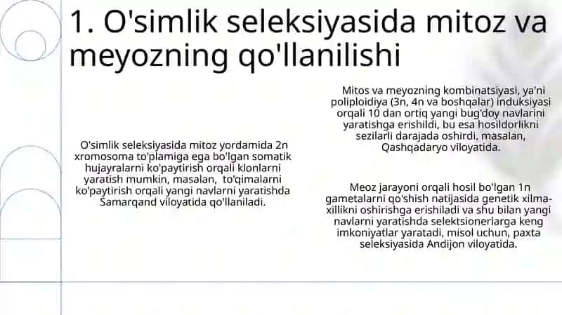 Gulliy o‘simliklar olamida amitoz mitoz va meyozning ahamyati 3