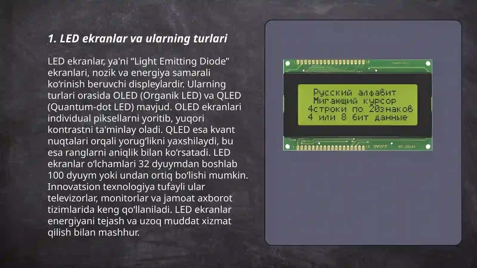 Proteus dasturi va mikrokontroller yordamida led ekran matn chiqarishni loyihalash 3