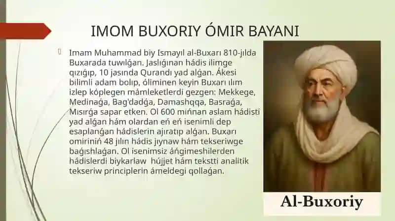 Imom Termiziy ham Imom Buxariy hadis ilimine qosqan uleslerin analizlew 3