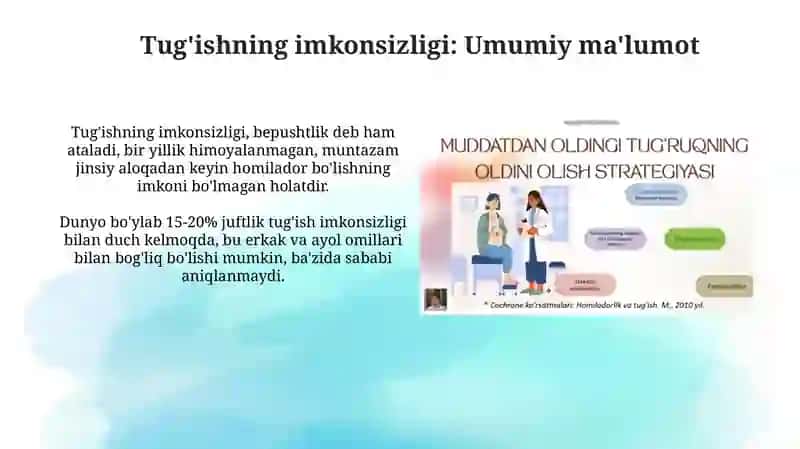 Besh беспуштлик, muddatidan oldin tug'ilish va qobiqlarning yorilishi: Umumiy ma'lumot 3
