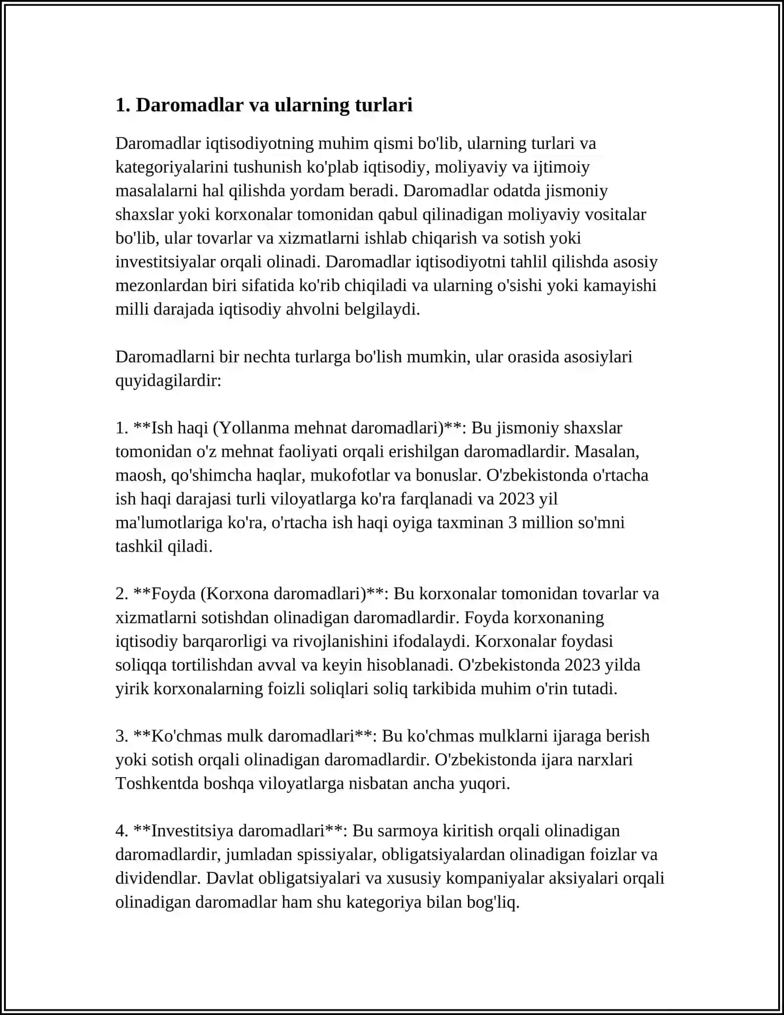 AHOLI DAROMADLARI VA DAVLATNING IJTIMOIY SIYOSATI 3