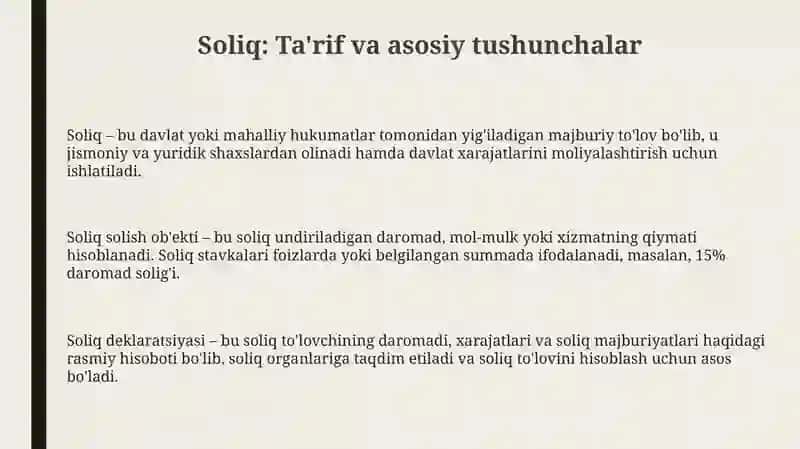 Soliq tushunchasi 3