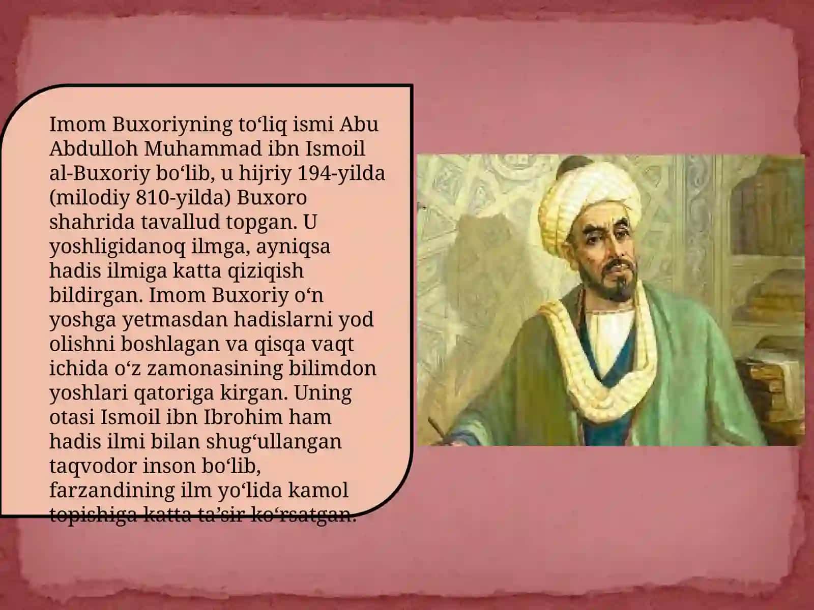 Imom Buxoriy va Imom Termiziyning hadis ilmiga qoʻshgan hissalarini qiyosiy taxlili 3