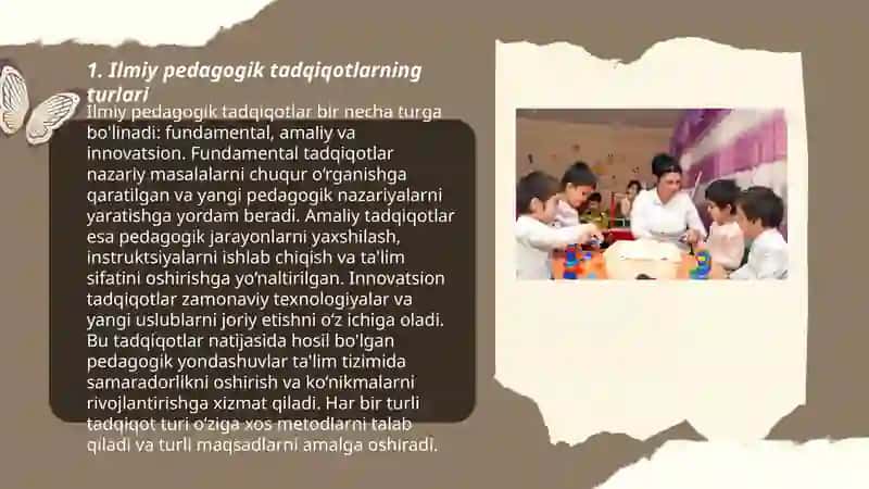 Ilk va maktabgacha yoshdagi bolalar pedagogikasi fanining tadqiqot metodlari 3