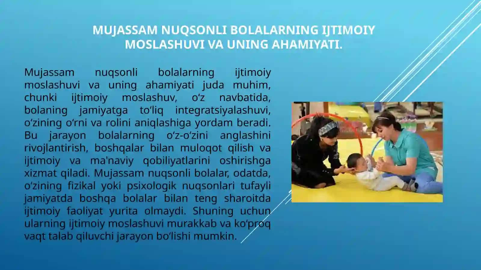 Mujassam nuqsonli bolalar ning ijtimoiy moslashuvi 3