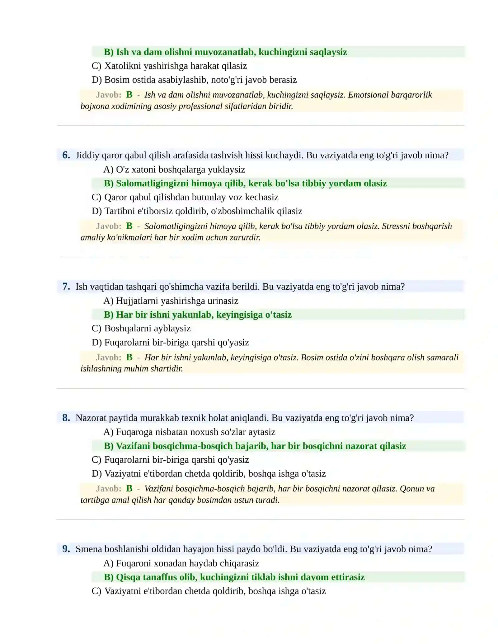 BOJXONA XIZMATIGA ISHGA KIRISH PSIXOLOGIK SINOV Testlari 3