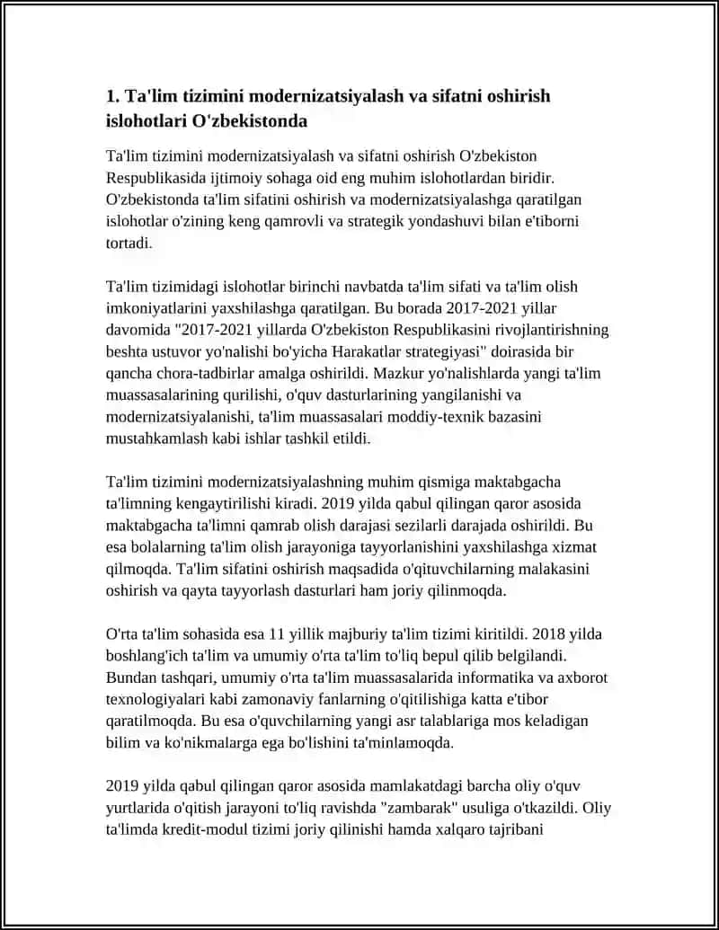 O'ZBEKISTON RESPUBLIKASIDA IJTIMOIY SOHADAGI ISLOHOTLAR 3