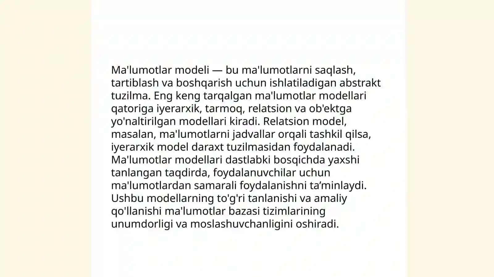 Ma'lumotlar bazasi tizimining arcitekturasi 3