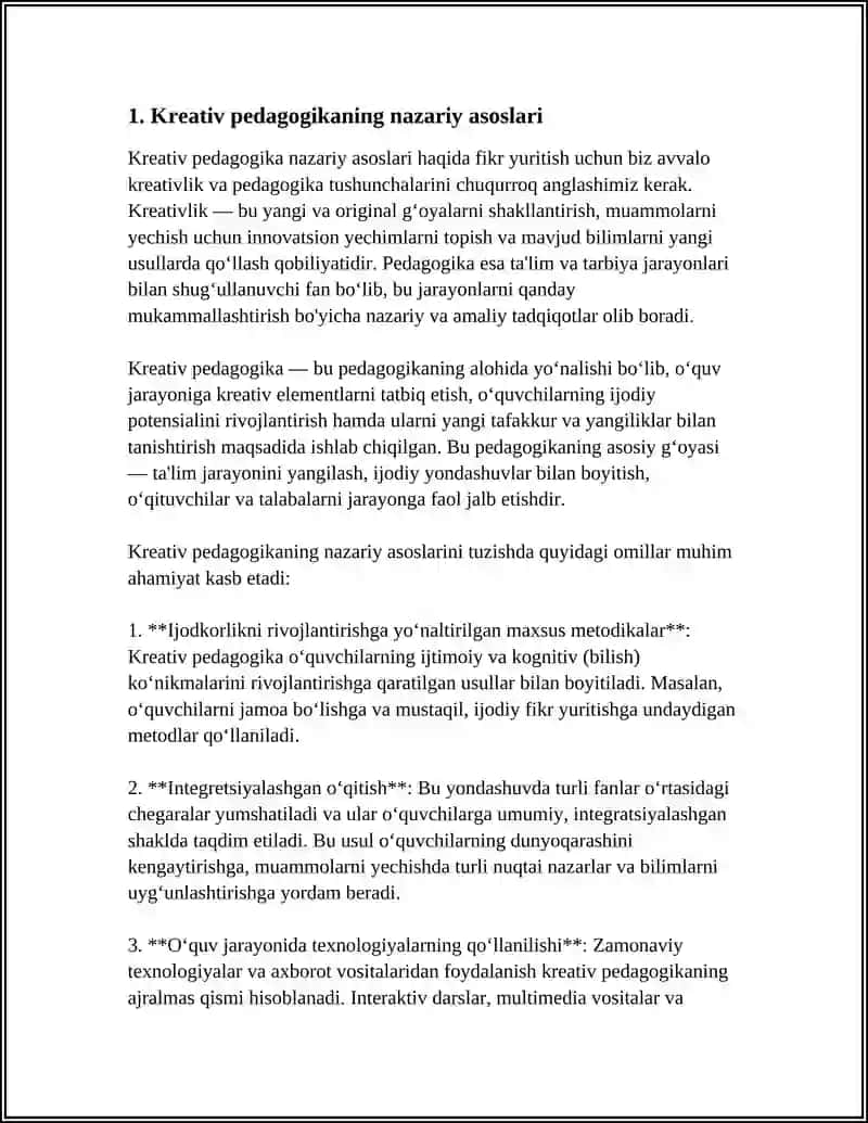KREATIV PEDAGOGIKANING TARIXIY RIVOJLANISHI 3