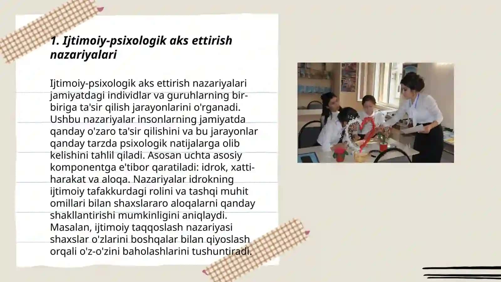Ijtimoiy-psixologik aks ettirish nazariyalari 3