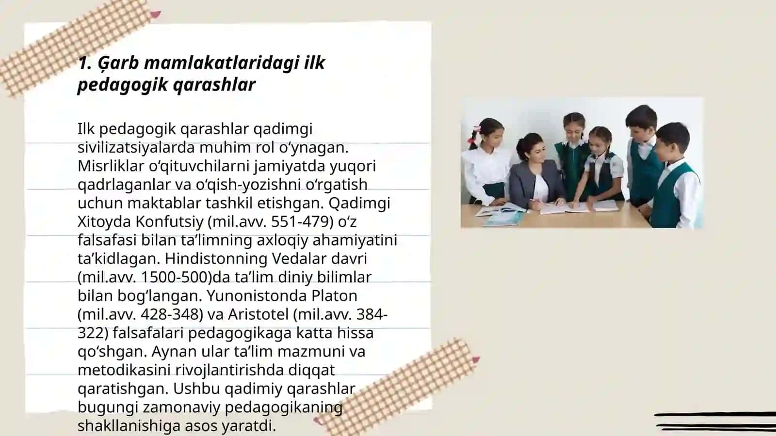 Ģarb mamlakati allomalarining òqituvchilik kasbiga oid ilk qarashlari 3