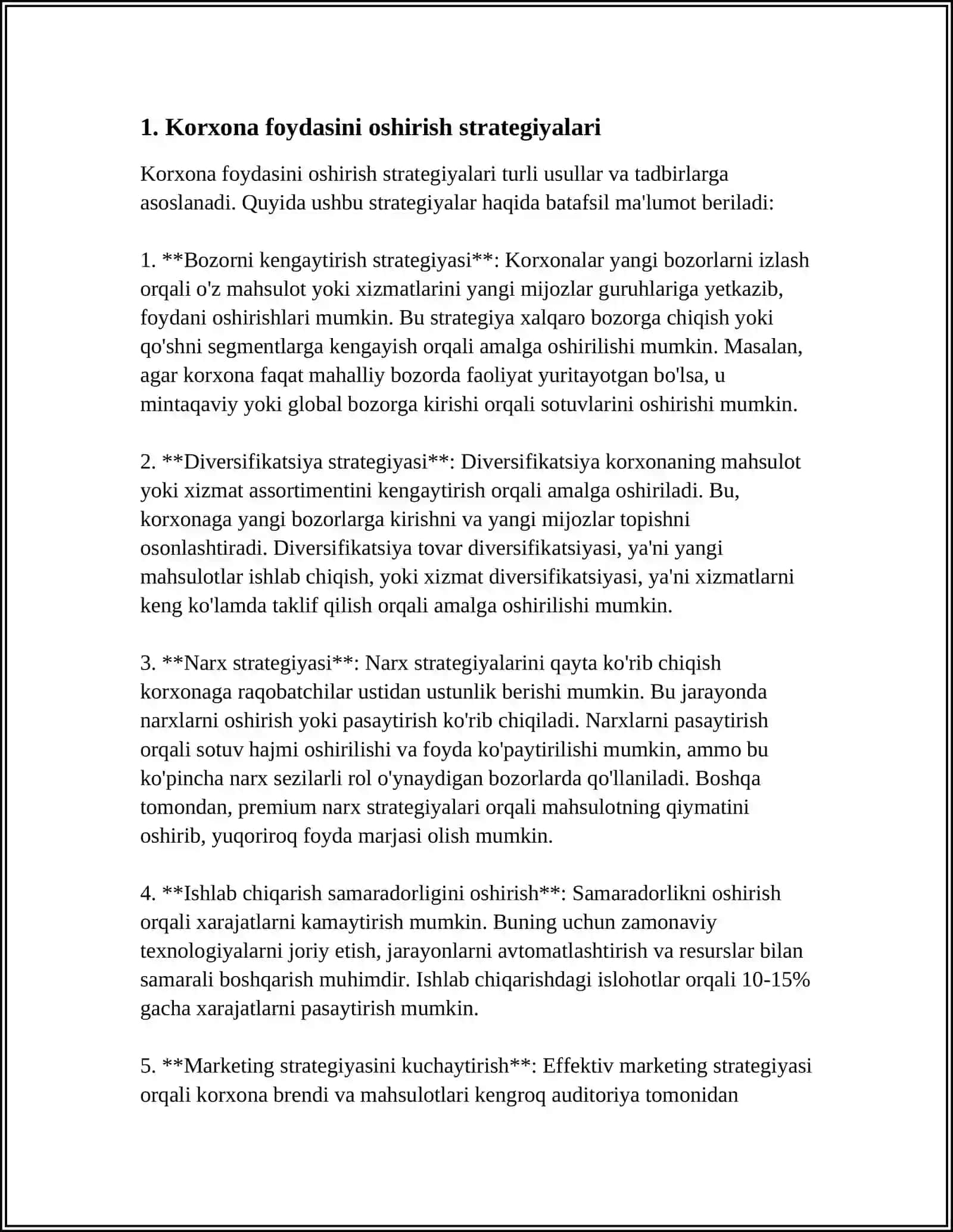 MAMLAKATNI MODERNIZATSIYALASH SHAROITIDA KORXONA FOYDASI VA UNI MAKSIMALLASHTIRISH YO‘LLARI 3