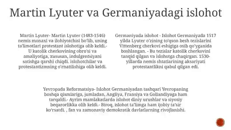 Yevropada Reformatsiya 3