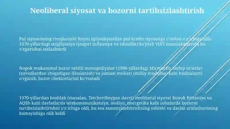 Monetarizm va neoliberalizm evolyutsiyasi 3