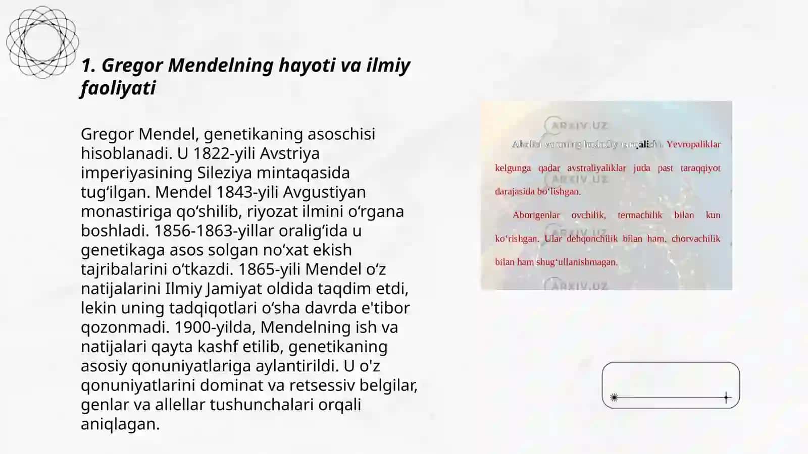 Gregor Mendelning hayoti va ilmiy faoliyati 3