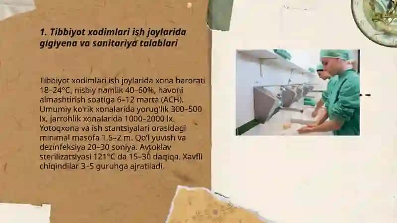 Tibbiyot xodimlarini mehnat sharoitlarini gigiyenik sanitari 3