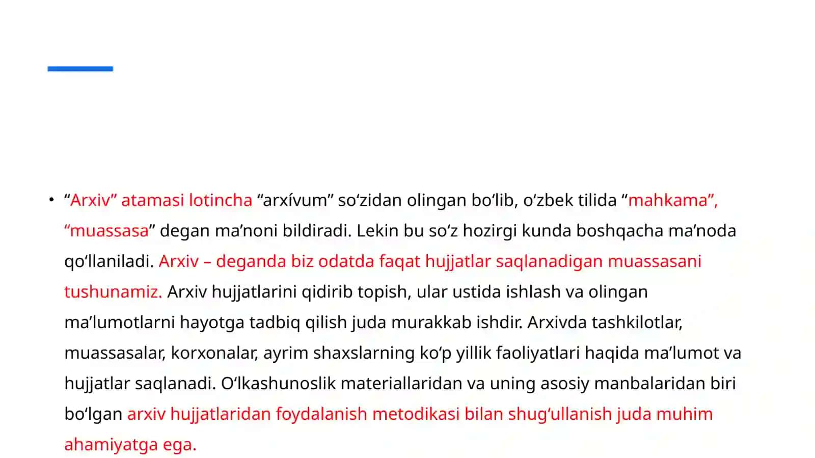 Arxiv va og'zakimanbalar 3