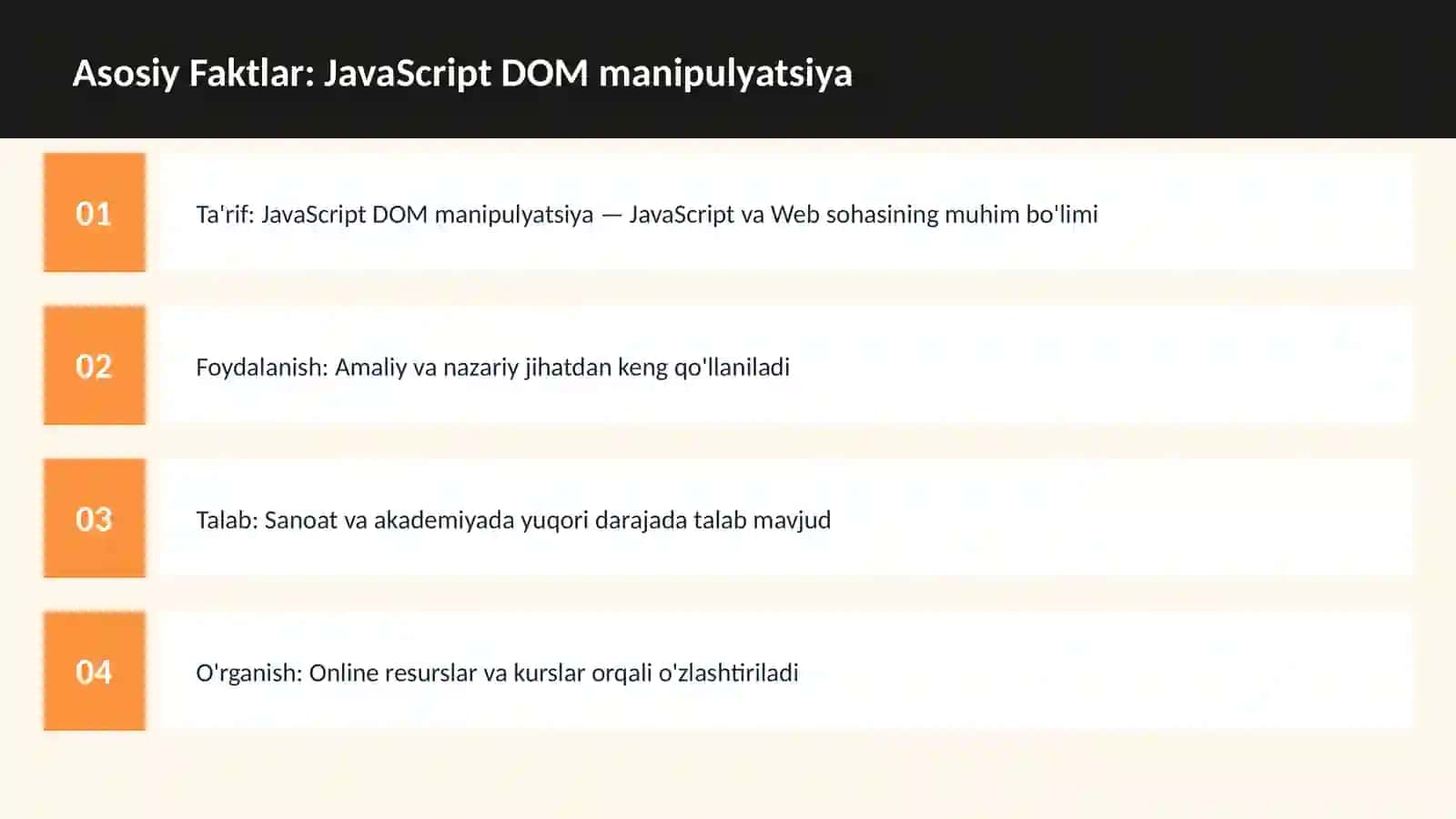 JavaScript DOM manipulyatsiya 3