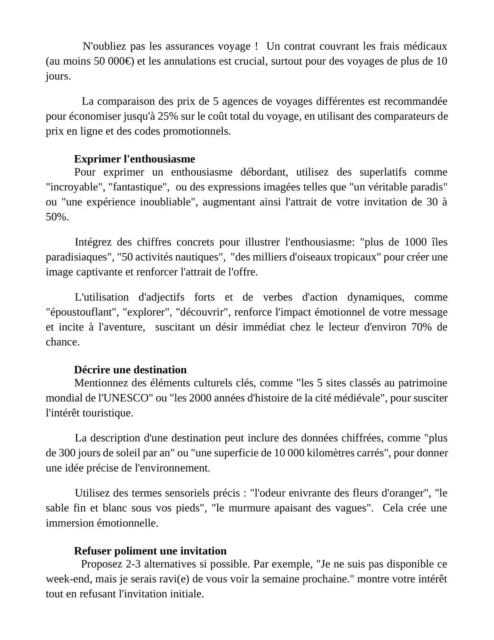Invitation au voyaage. Mots et expressions 3