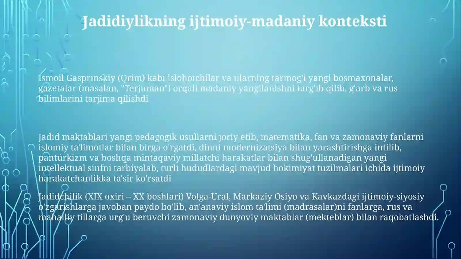 Jadidmaʼrifatparvarlarning oʻlkaijtimoiy manaviy hayotida tutganoʻrni 3