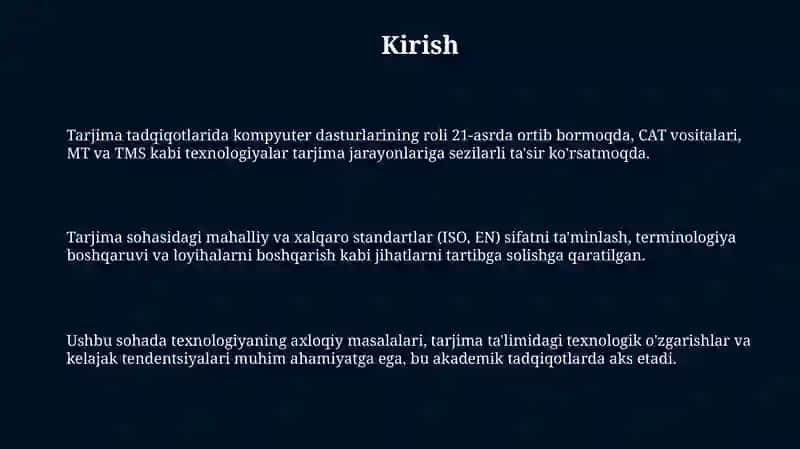 TARJIMASHUNOSLIKDA KOMPYUTER DASTURLARI VA TARJIMASHUNOSLIKDAGI MAHALLIY VA XALQARO STANDARDLAR 3