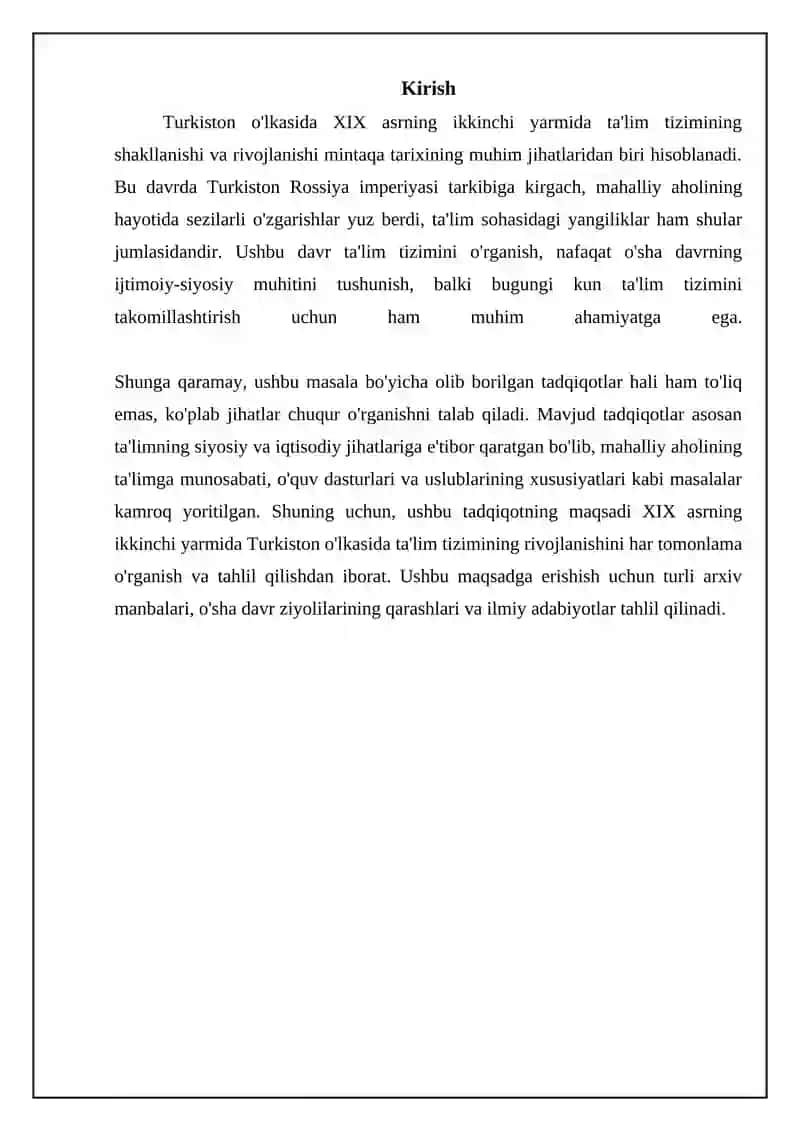 XIX asrning ikkinchi yarmida Turkistonda maktablar tizimi 3