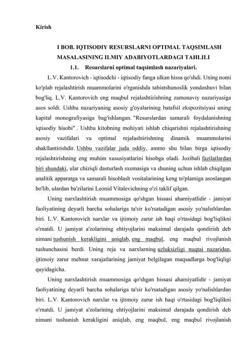 Iqtisodiy resurslarni optimal taqsimlash masalasi. 3