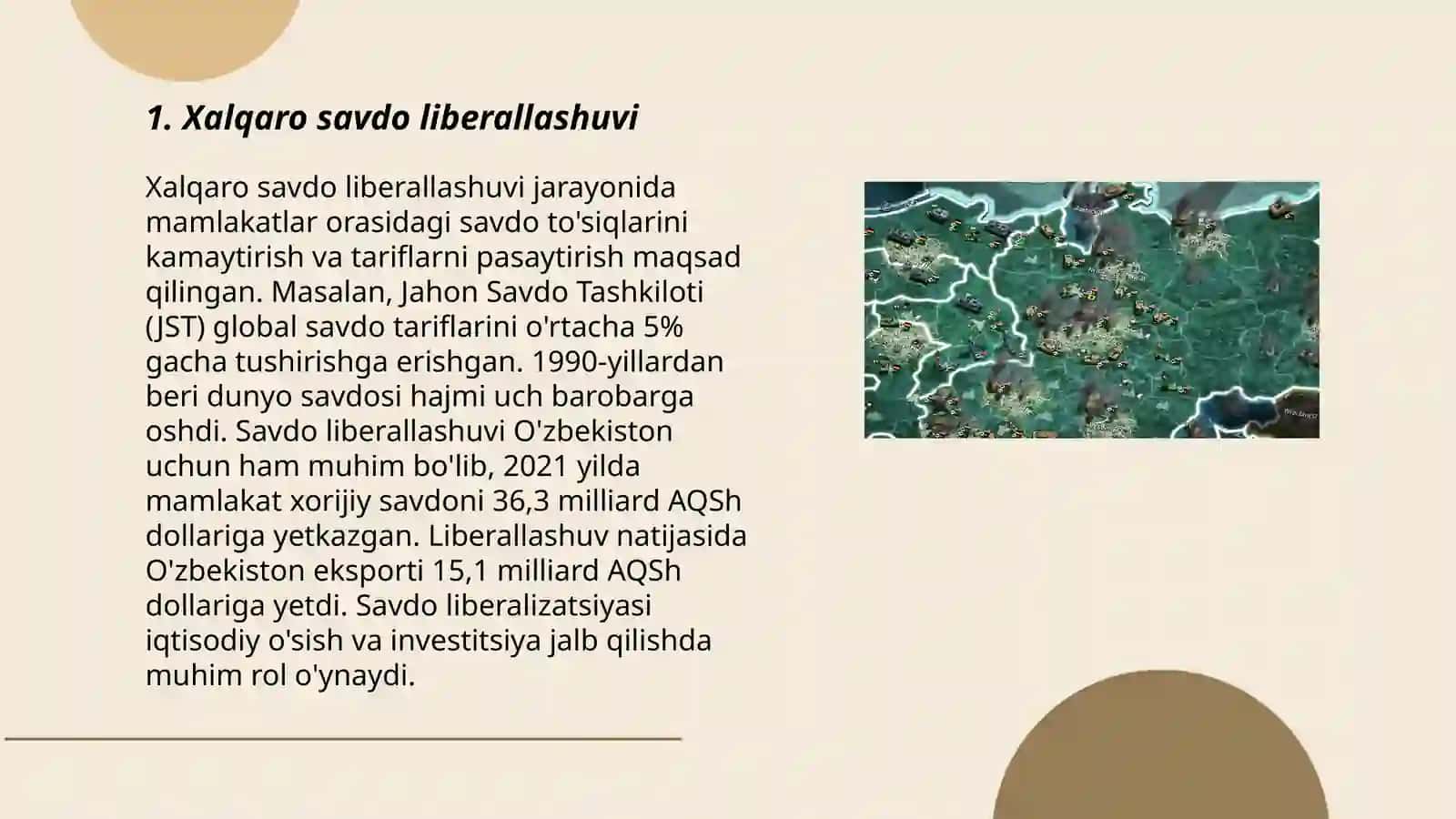 Xalqaro savdo liberallashuvi 3