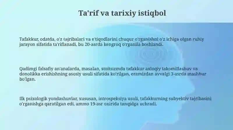 Tafakkur haqida psixologik nazariyalar 3