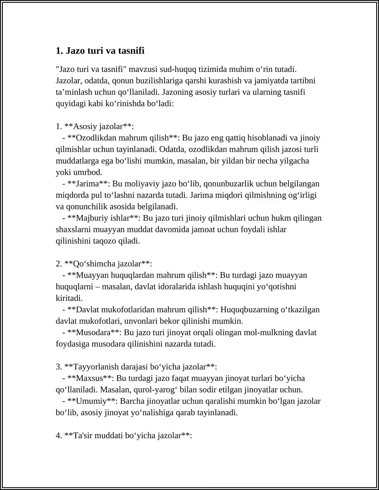 Jazo turi va tasnifi 3