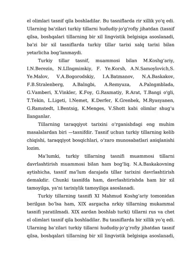 DUNYO HILLARI TASNIFI VA TURKIY TILLAR OILASI 3