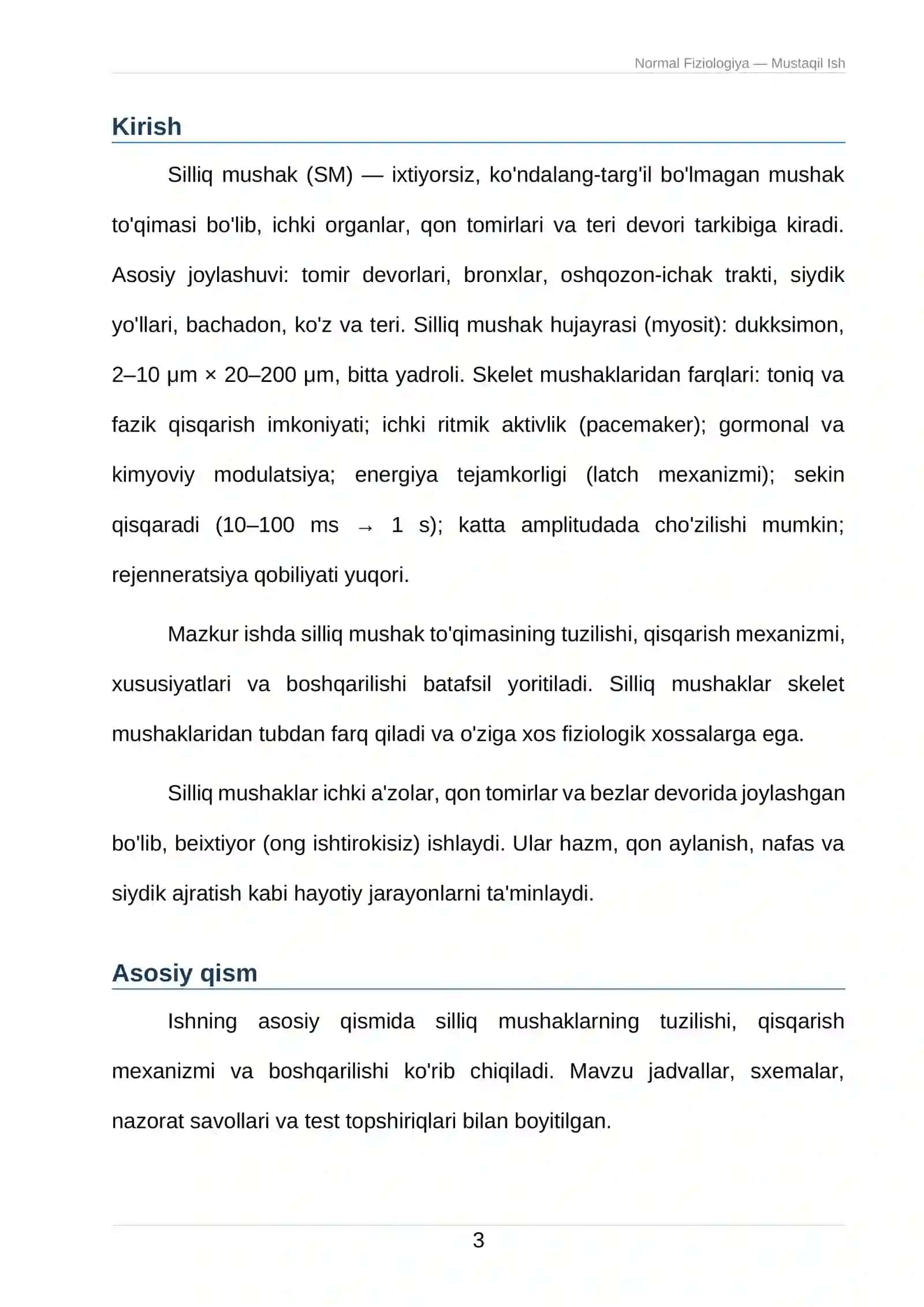 Silliq mushaklar fiziologiyasi 3
