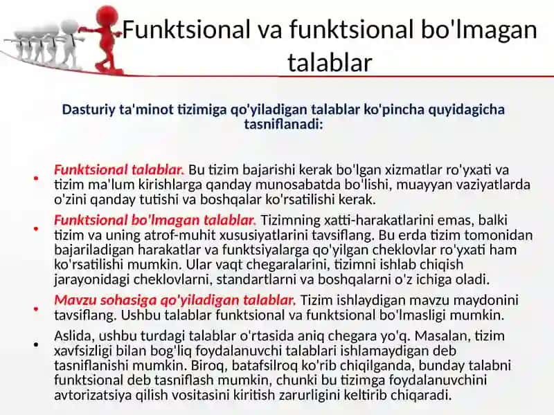 Dasturiy ta'minotni ishlab chiqish texnologiyasi va jarayoni (L-8) 3